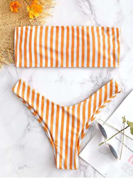 

2 pieces bikini set women striped bathing suit with pad summer 2020 new push up womens swimsuit swimwear, White;black