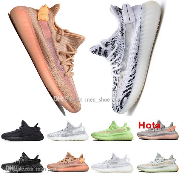 

new kanye west with clay v2 static reflective gid glow in the dark mens running shoes true form women men sports designer sneakers