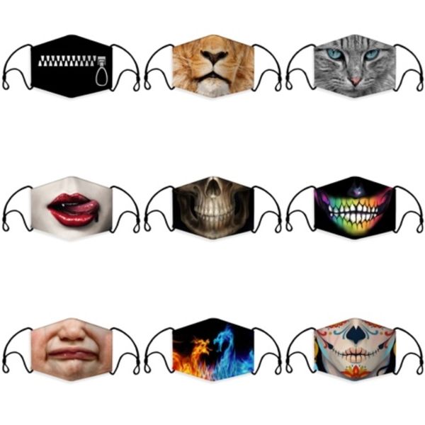 

usa flag mask independence day face masks dustproof fashion 3d printing designer face masks fabric washable mask for adults and s#747