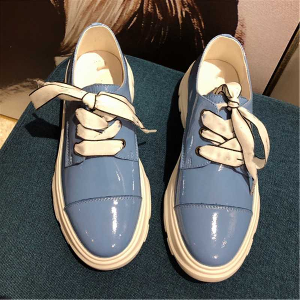 

leather soft ox paint thick sole with deep mouth shoe with low upper increased significantly thin couples trendy casual shoes, Black