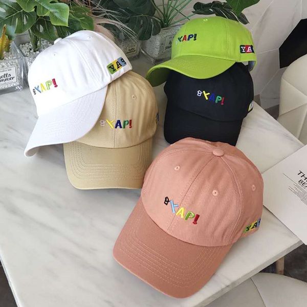 

hat female summer fresh letter embroidery baseball embroidered baseball cap male korean outdoor sun hat casual soft cap tide, Blue;gray