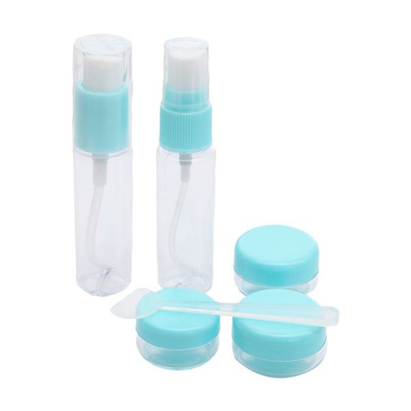 

6pcs plastic travel bottle set portable cosmetic spray empty dispenser cream box