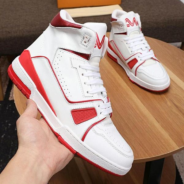 

trainer sneaker mid -men 's shoes comfortable shoes brands lace -up luxury sports men shoes style sneakers manner sch, Black