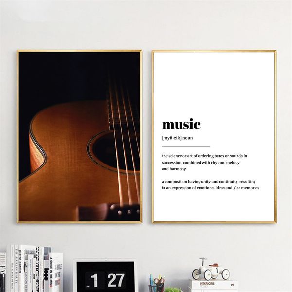 

modern guitar musical lyrics quotes art canvas painting nordic home decoration posters and prints wall picture for living room