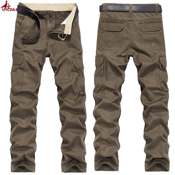 

men's pants city tactical cargo men 100% cotton army casual business pant pantalones hombre trousers size 30~44, Black