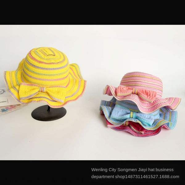 

baby outdoor sun baby outdoor cap sun big brim girl sunscreen cloth hat children's fashionable beach hat, Blue;gray