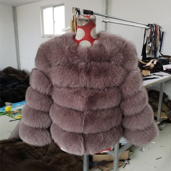 

lavelache 2020 new real fur coat 100% natural fur jacket women winter vest fashion slim outwear streetwear, Black