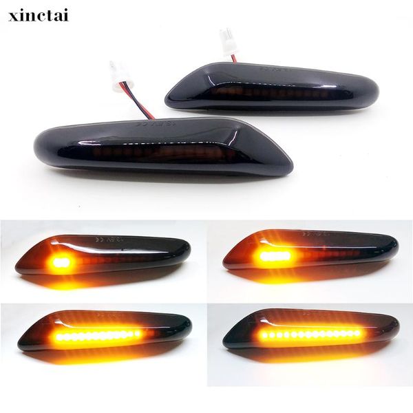 

smoke lens dynamic flowing led turn signal side marker light blinker lamp for e92 e93 e83 e84 e90 e91 e60 e61 e46 1/3/5 emergency lights