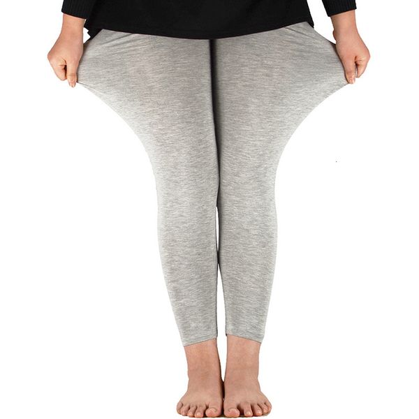 

casual women leggings workout bamboo fiber high elastic leggings ladies plus size 7xl legging pants fitness slim legging, Black