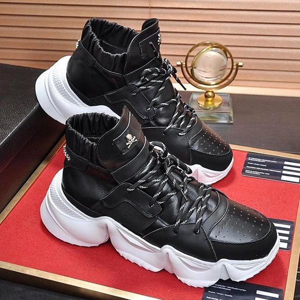 

high sneakers monster 0 .2 mens shoes lace -up comfortable autumn and winter lightweight sports men shoes soft footwears, Black
