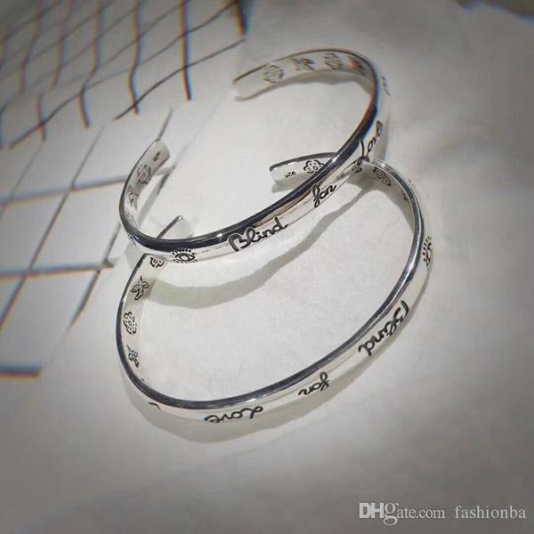

trendy brand women bracelets & bangles open cuff 925 silver lover luxury designer bracelets luxury silver bracelet men love gift