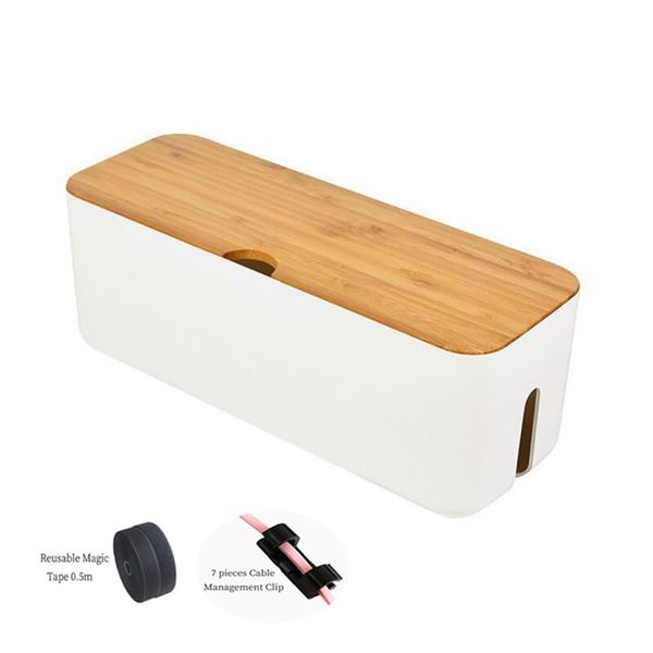 

cable management boxes organizer, wires keeper holder for desk, tv, computer, usb hub, system to cover and hide & power strips & cords