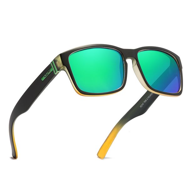 

kdeam high-end lifestyle polarized sunglasses men tr90 frame impact-resistant lens stainless steel optical hinges, Blue