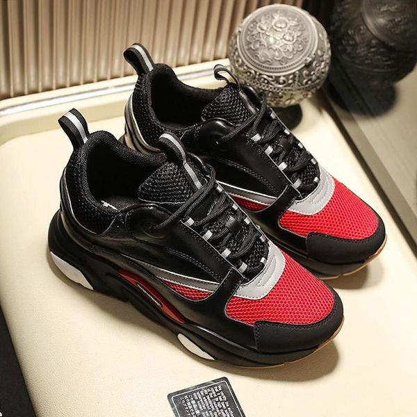 

mens shoes scarpe da uomo b22 canvas and calfskin sneaker autumn and winter men luxury shoes plus size comfortable shoe, Black