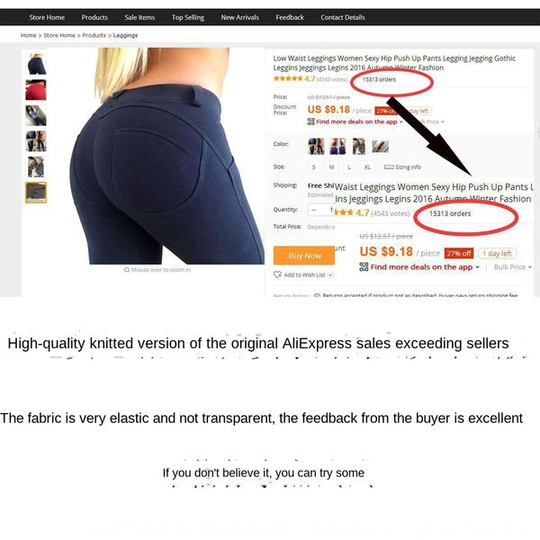 

горячая продажа трикотажных персиков hip йогу высокие упругие жесткие йога штаны узкие брюки леггинсы для женщин, Black