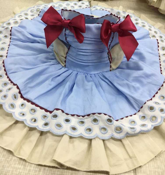 

spanish children kids stitching ball gown dress for girls princess birthday dress baby communion girl lolita, Red;yellow