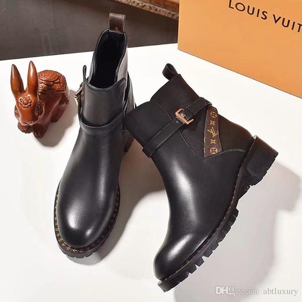 

winter womens ladies shoes boots fashion wedge heels leather winter ankle fashion boots chaussures de femme sale womens shoes luxury style, Black
