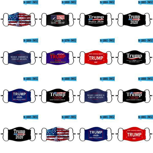 

face packaged presidential trump individually motorcycle protection us fashion face bandanas face mask election camo mask motorcy mask zuvfp, Black