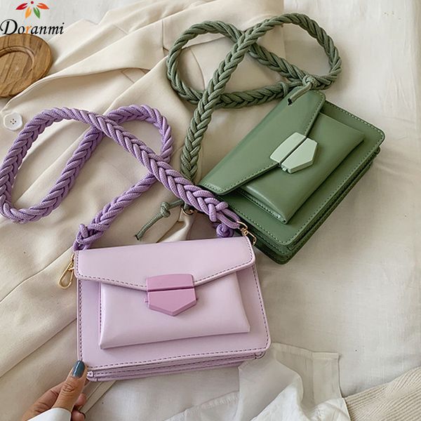

doranmi candy color flap women's bags 2020 designed square shoulder bag female crossbody bag bolsos mujer bg770