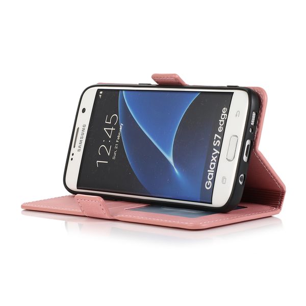 

роскошный телефон случае для samsung galaxy s7edge кожаного бумажника magnetic 2 in1 съемных крышки случаев с ударопрочным