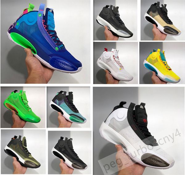 

2020 new arrival jumpman 34 blue o snow leopard 34 men basketball shoes xxxiv blue void bred 34 eclipse trainers sports sneaker