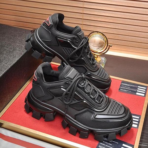 

2021 drop ship cloudbust thunder knit sneakers mens shoes chaussures pour hommes lightweight chunky sneakers low lace -up design men sho, Black