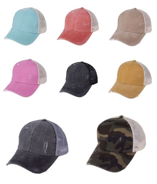 

галстук-крашения хвостик бейсболка грязный булочки hat trucker pony caps унисекс visor cap папа hat mesh летний открытый snapbacks с cc этик, Blue;gray