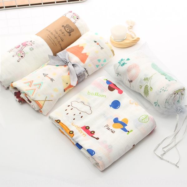 

double layer bamboo cotton musilin gauze wrapped single infant swaddling 110*120 bamboo fiber gauze bath towel bath towel towel
