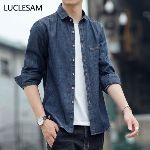 

casual long sleeve mens cotton shirts 2020 autumn streetwear soft clothes for men button down vintage male shirts chemise homme, White;black