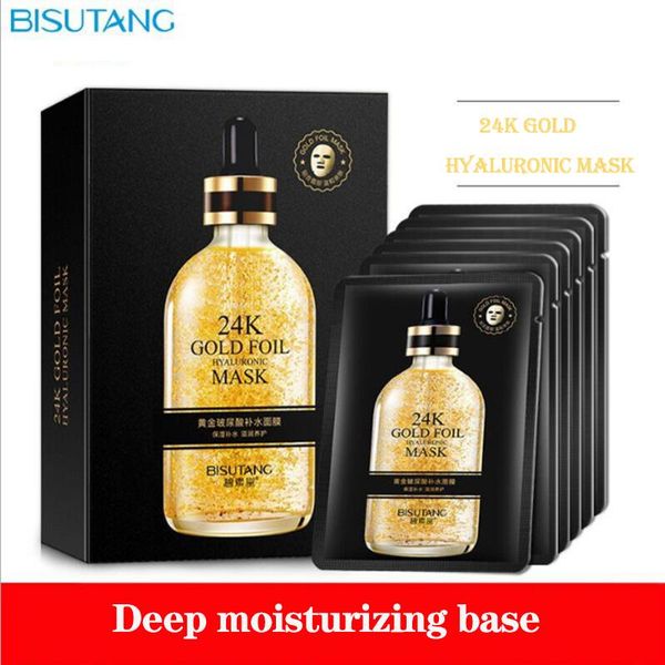 

24K gold Reduce sunburn Strengthen Firming Pore Cleaner Black Face Skin Care Anti-Aging Mascarilla Whitening Wholesale face mask