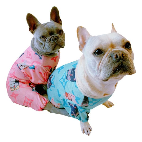 

trendy cartoon printed pet vests fashion soft touch pet cotton clothings indoor outdoor elastic bulldog apparel