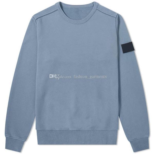

19ss 62751 crewneck sweatshirt t0pst0ne long sleeve t shirt simple solid sweatshirt fashion pullover sweater sportwear streetwear, Black