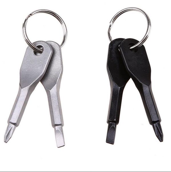 

screwdrivers keychain outdoor pocket 2 colors mini screwdriver set key ring with slotted phillips hand key pendants
