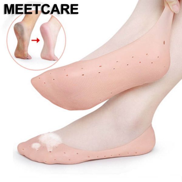 Foot Care Gel Socks Anti-rugas Moisturing Anti-fadiga Protect rachadura Gap bolhas de silicone aliviar a dor Skin Care Corrector