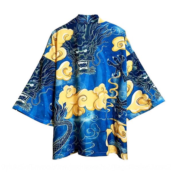 

fashion brand fu shihui dragon robe suit seven-quarter sleeve loose lining cloak tang suit coat tang suitcloak coat, Tan;black