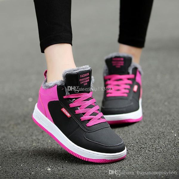 

2019 new plus velvet sports casual women's casual shoes korean version of the wild couple shoes students sneakers, Black