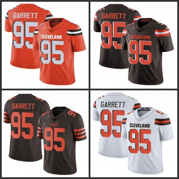 

cleveland browns men #95 myles garrett white men's women youth stitched nfl vapor untouchable limited jersey