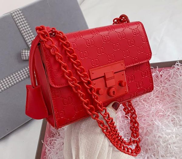 

designer handbag 2020 new female bag fashion wild chain small square bag embossed messenger shoulder bags for tide women ing