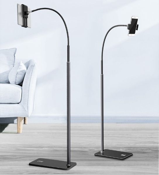 

tablet mobile phone floor holder stand bracket long arm 360 degree adjustable live broadcast lazy phone tablet stand