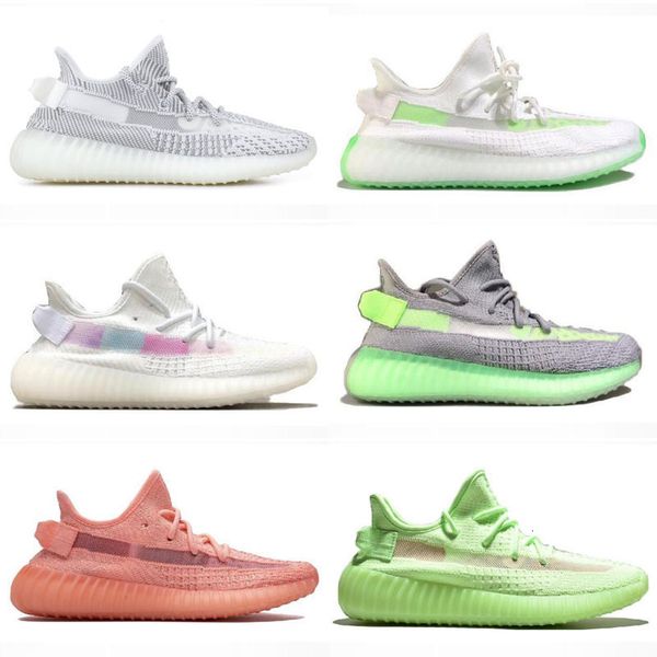 

2020 new v2 kanye west true hyperspace clay static outdoor shoes mens women cream yellow green white beluga 2.0 sport sneakers, Black