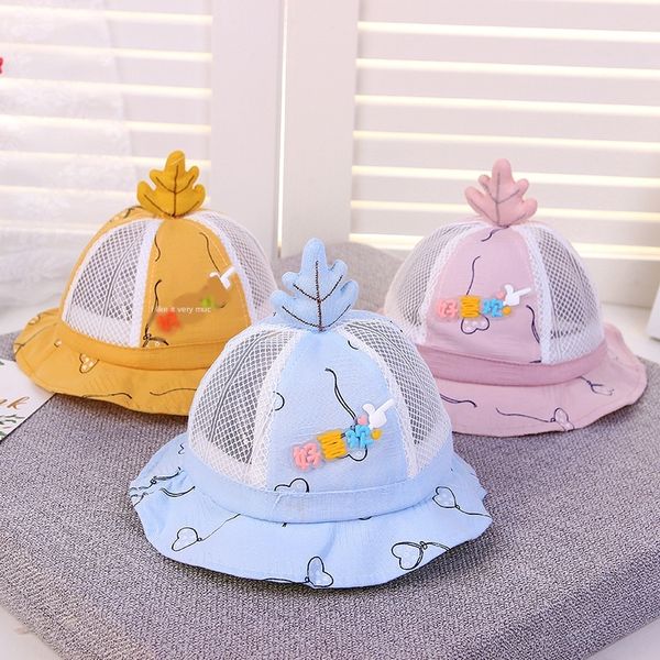 

boy's summer thin 6-month-old 's men's and women's 's cute super fisherman baby cap baby cap cute fisherman's, Blue;gray