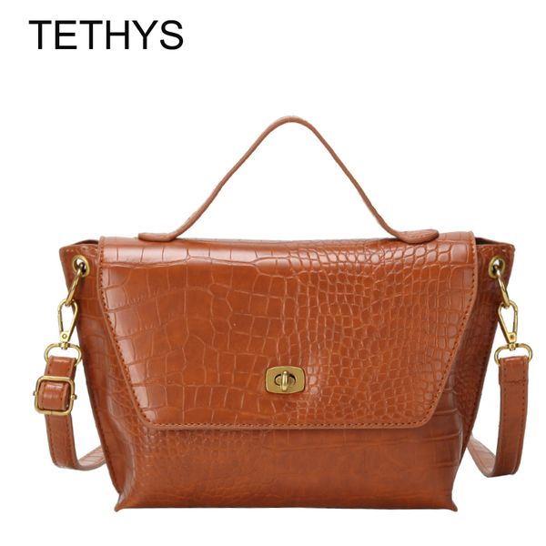

tethys vintage hangbag women designer bag ladies stone pattern crossbody bag women multi-function shoulder bolsas de mujer