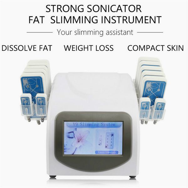 

professional lipo laser slimming machines portable home use 14 pads lipolaswer beauty loss weight euqipment dissolve fat 2020, Black