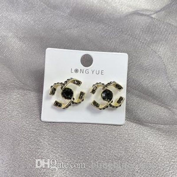 

New European and American Style Long Fragrant Letter Earrings Earrings Temperament Silver Pin Earrings Selling Wholesale