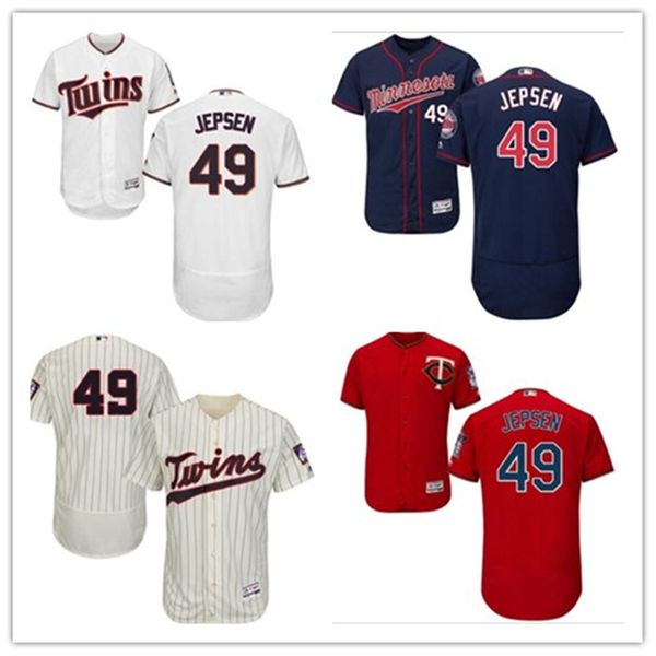 

custom any name number quality baseball jersey minnesota 49 kevin jepsen#twin baseball wear men women youth jerseys shi, Blue;black