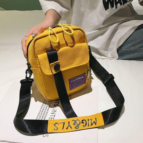 

bbqqp ins super fire crossbody versatile canvas small female 2019 new korean style casual student shoulder bungee shoulder strap small canva
