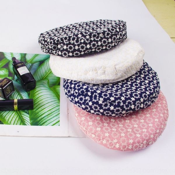 

girls' small floral three-dimensional embroidery beret embroidered beret women's thin korean style ins cute and sweet, Blue;gray