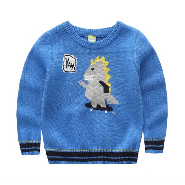 

new pullover clothes clothing pure cotton knitted fashion children's pullover children's clothing sweater sweater, Blue