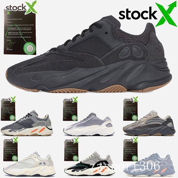 

700 runner 2019 новый kanye west сиреневый mens волна женщины athletic лучшие качества 700s спорт бег кроссовки дизайнерская обувь u-5h7, Black