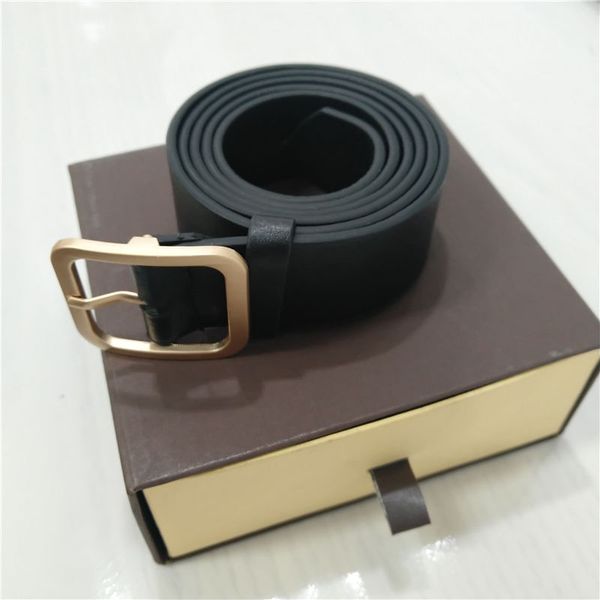 

2020 belts men belts designer belt leather business belts pure color luxury belt gold buckle belt gift with box 54981498, Black;brown